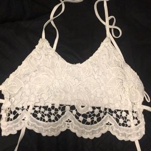 White bralette.